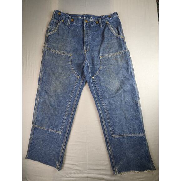 Rare Vintage Carhartt B154 PRW Double Knee Jeans Work wear 36x30 (34x29 Actual)
